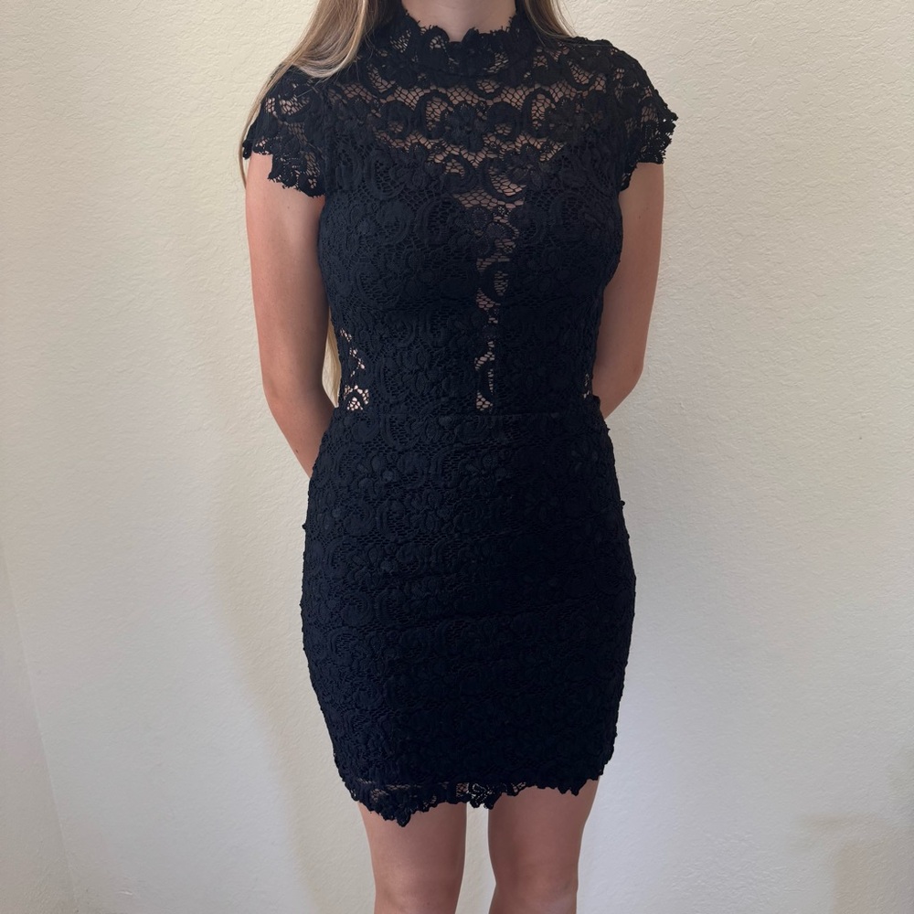 Nightcap by Carisa Rene Lace Black Dixie Bodycon Dress